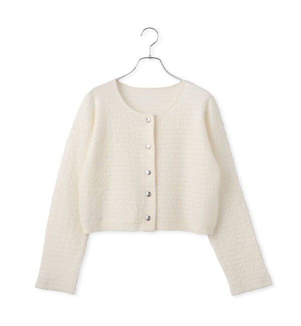 VIS「オーガンジーメタルボタンニットカーディガン」|カーディガン|