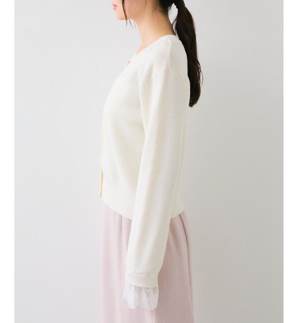 VIS「袖口レースカーディガン」|カーディガン|