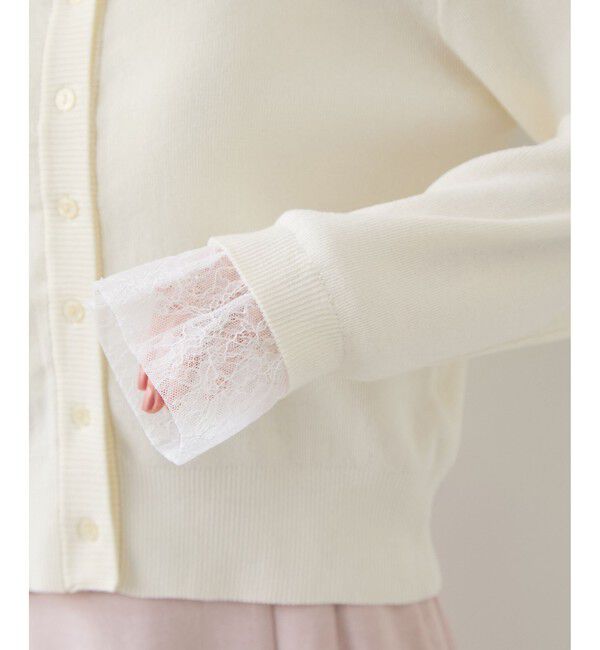 VIS「袖口レースカーディガン」|カーディガン|