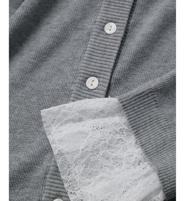 VIS「袖口レースカーディガン」|カーディガン|