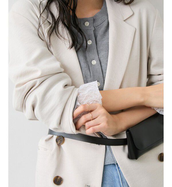 VIS「袖口レースカーディガン」|カーディガン|