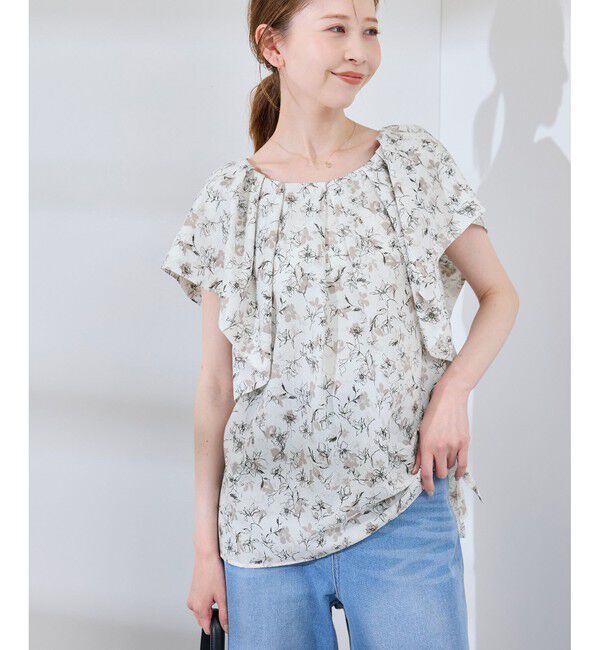 Rope&rsquo;Picnic「ラッフルスリーブブラウス/通勤対応」|シャツ・ブラウス|