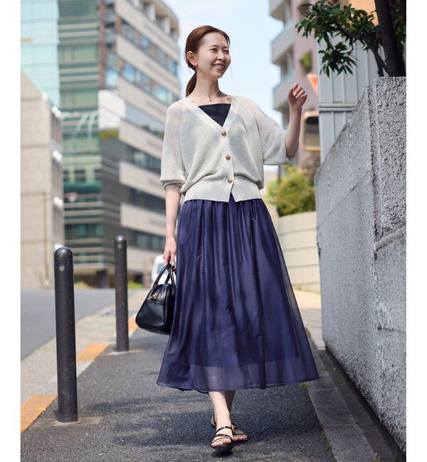 Rope&rsquo;Picnic「エアリーシアーギャザーロングスカート」|スカート|