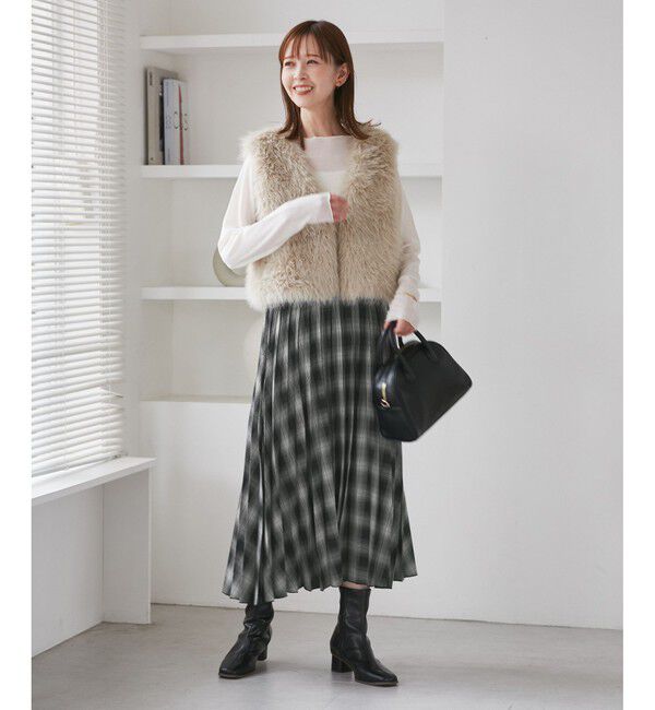 Rope&rsquo;Picnic「チェック柄プリーツスカート」|スカート|