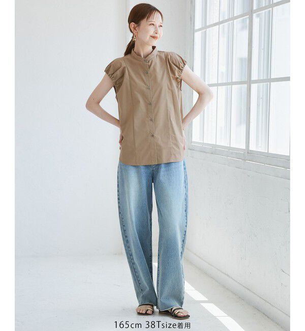 Rope&rsquo;Picnic「着丈が選べるバルーンスリーブシャツブラウス/イージーケア」|シャツ・ブラウス|