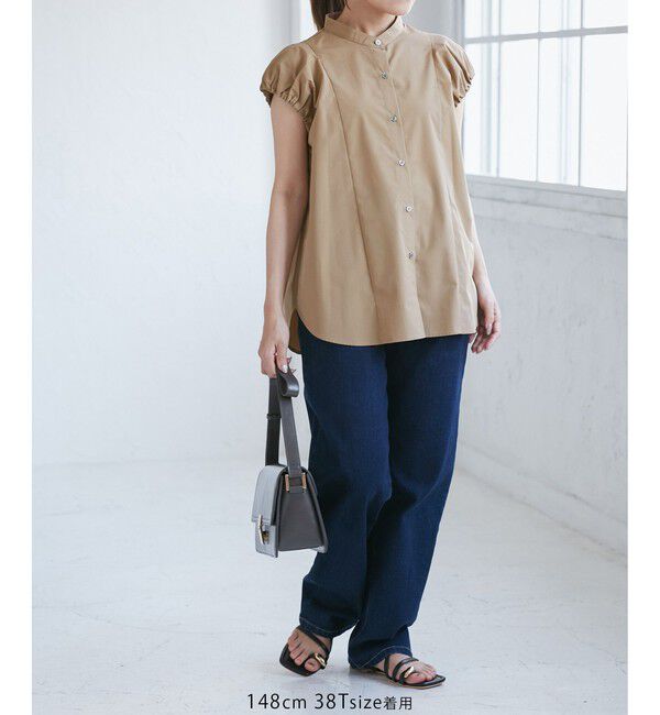 Rope&rsquo;Picnic「着丈が選べるバルーンスリーブシャツブラウス/イージーケア」|シャツ・ブラウス|