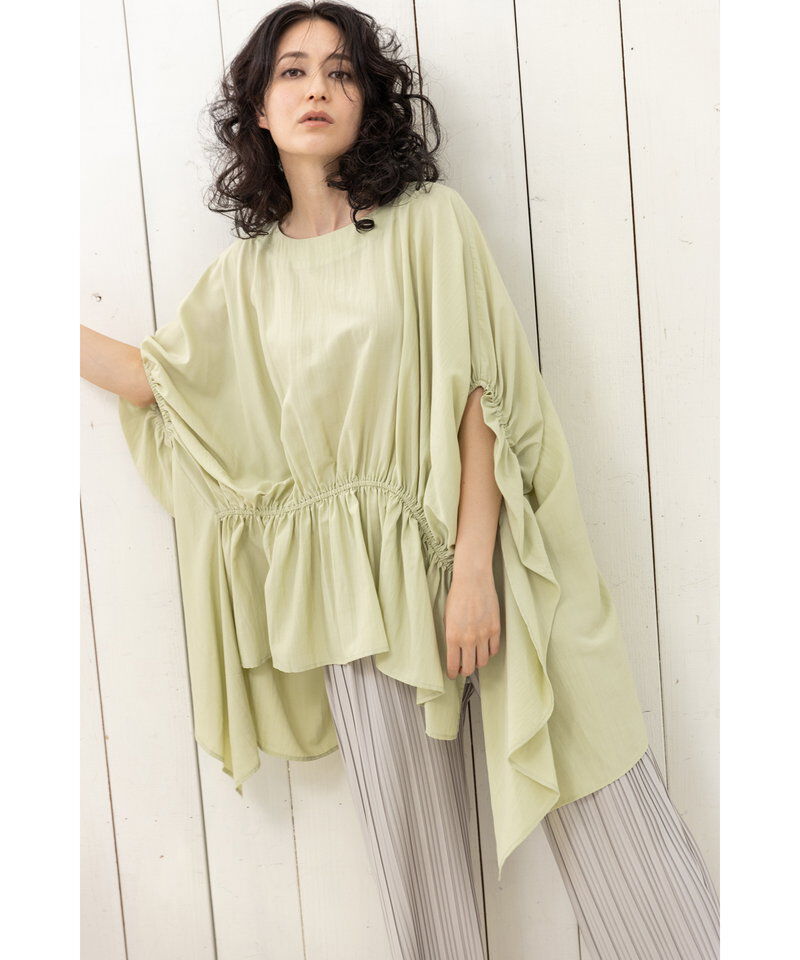  「ギャザーワイドブラウス」|シャツ・ブラウス|