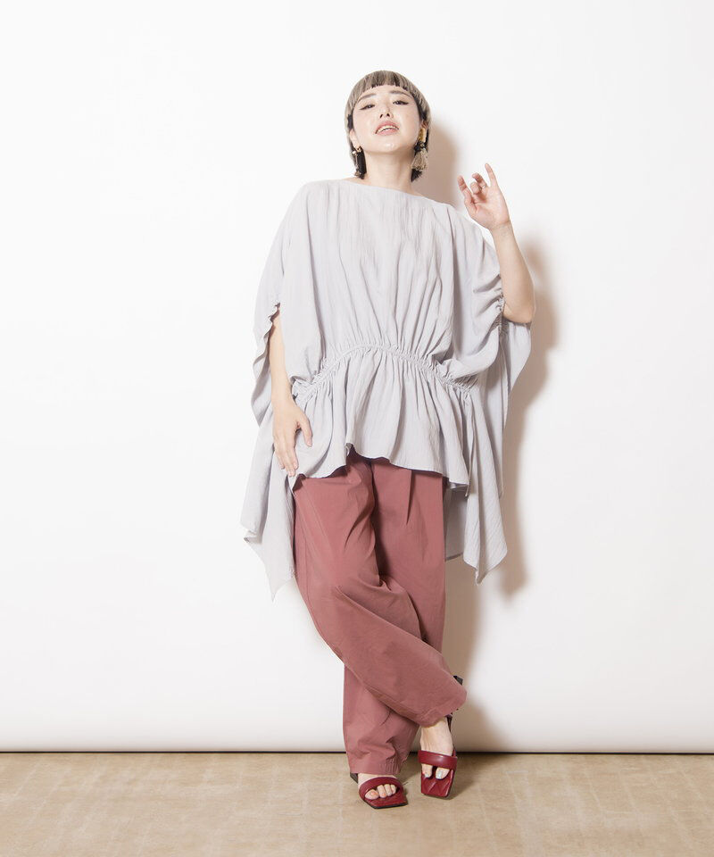  「ギャザーワイドブラウス」|シャツ・ブラウス|