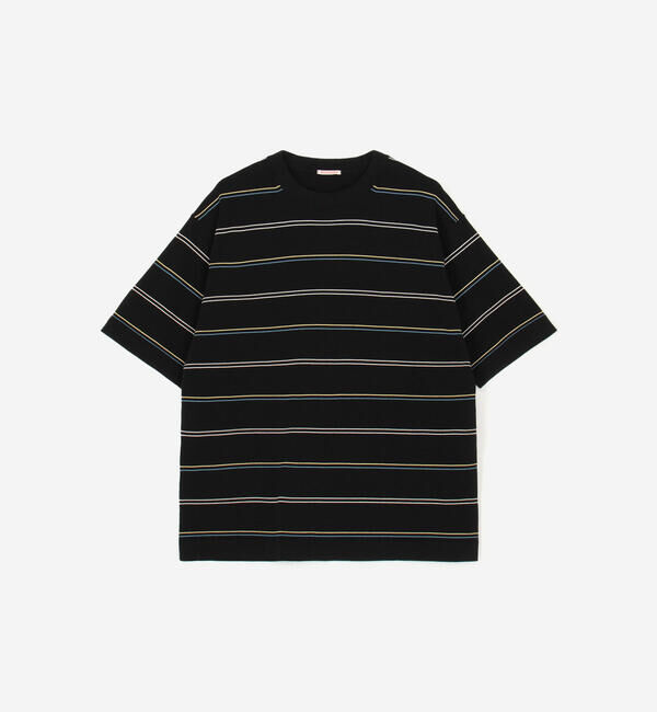  「RYE TENDER | 〈別注〉半袖 クルーネックニット MEN」|ニット・セーター|BLACK系1