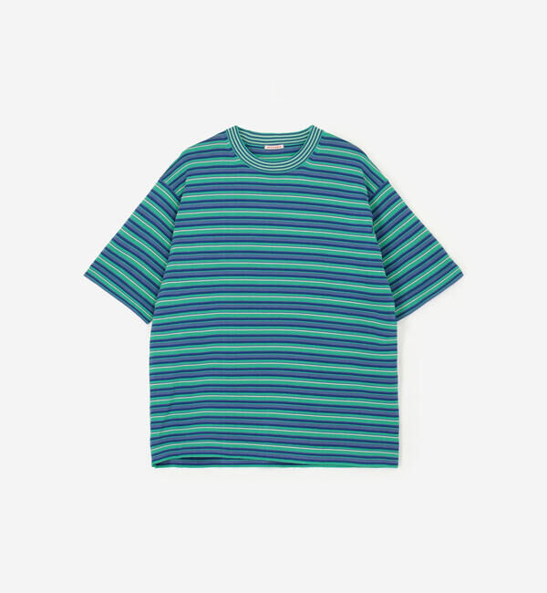  「RYE TENDER | 〈別注〉半袖 クルーネックニット MEN」|ニット・セーター|BLUE系1