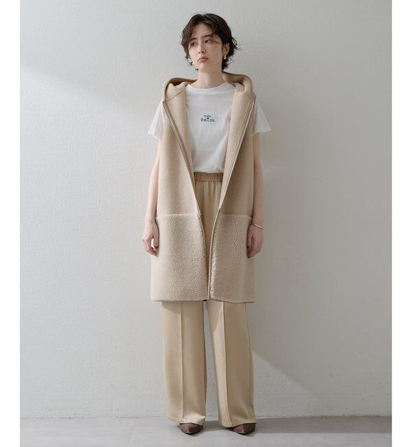 THE PAUSE「【THE PAUSE】サテンピンタックパンツ」|チノ|