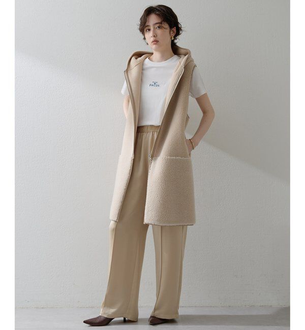 THE PAUSE「【THE PAUSE】サテンピンタックパンツ」|チノ|