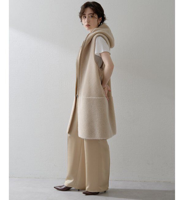 THE PAUSE「【THE PAUSE】サテンピンタックパンツ」|チノ|