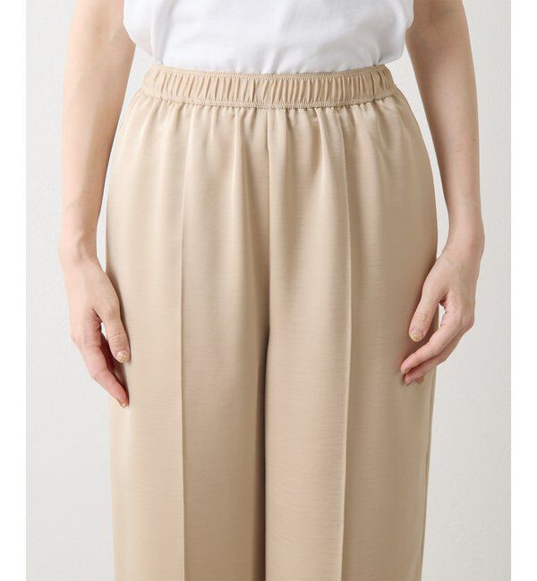 THE PAUSE「【THE PAUSE】サテンピンタックパンツ」|チノ|