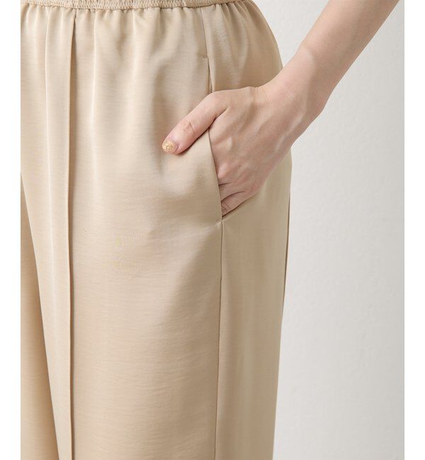 THE PAUSE「【THE PAUSE】サテンピンタックパンツ」|チノ|