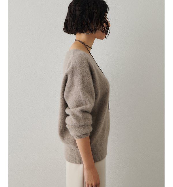  「フォックスウール Vネックプルオーバー」|ニット・セーター|