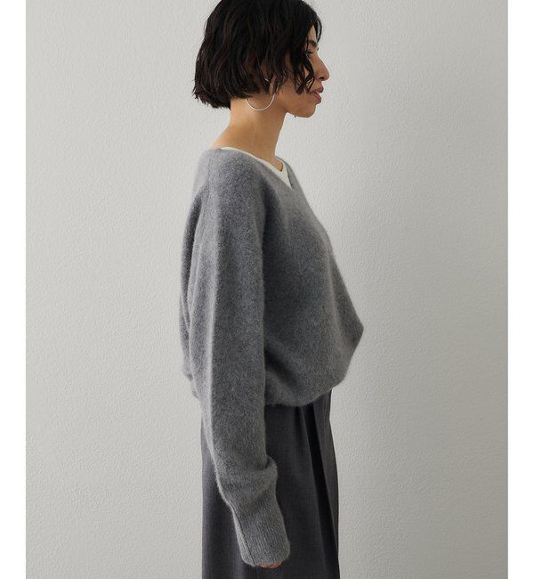  「フォックスウール Vネックプルオーバー」|ニット・セーター|