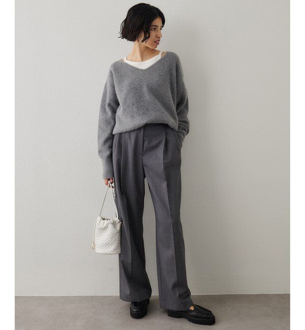  「フォックスウール Vネックプルオーバー」|ニット・セーター|