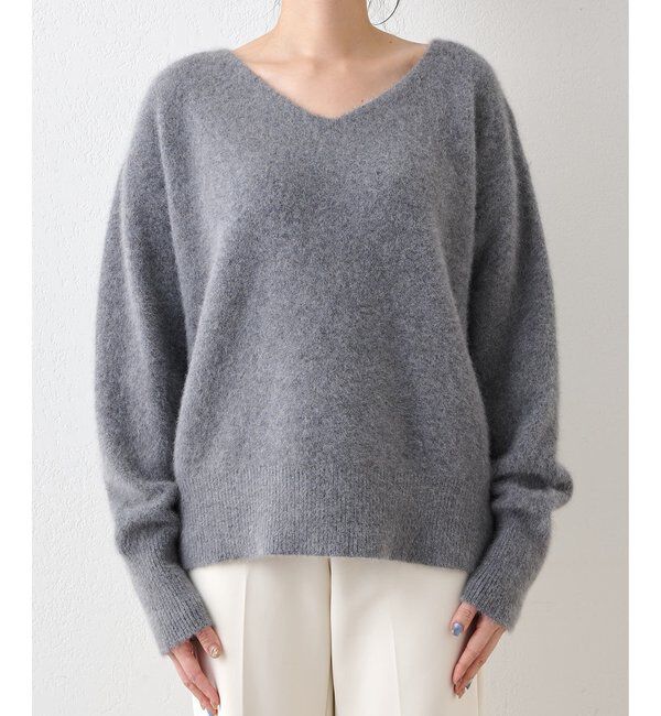  「フォックスウール Vネックプルオーバー」|ニット・セーター|