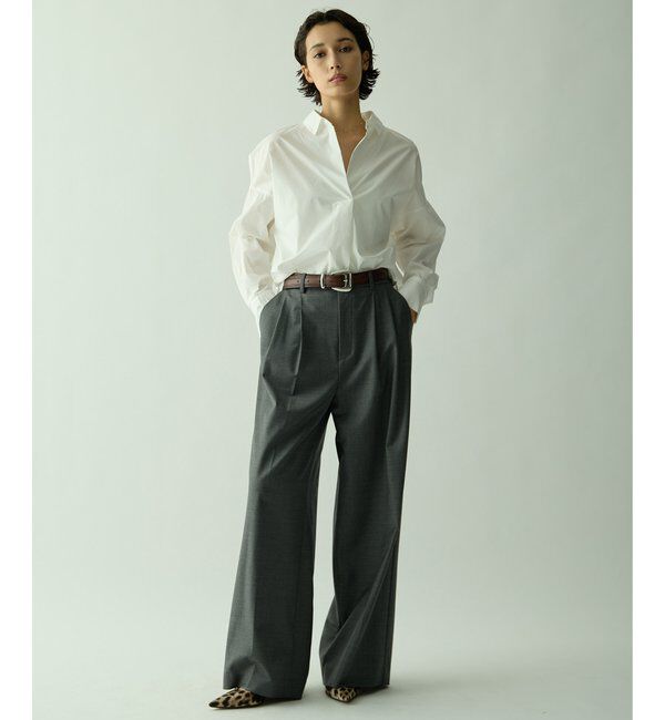 Drawing Numbers「【Drawing Numbers】スキッパーロングスリーブシャツ」|シャツ・ブラウス|