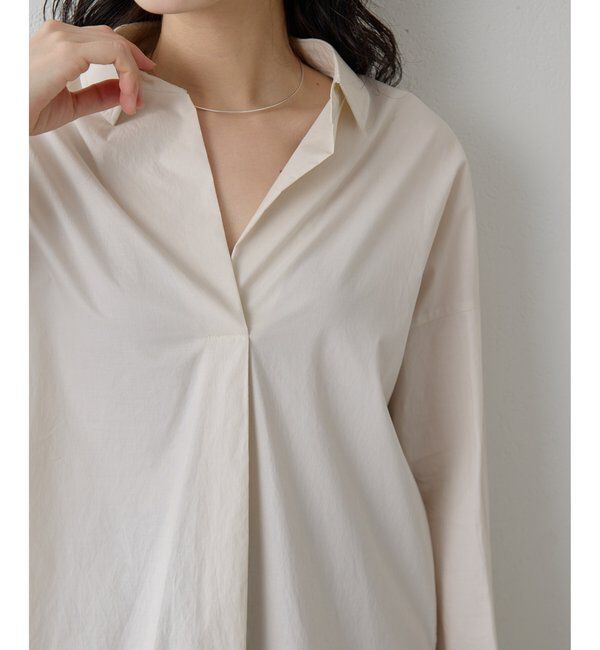 Drawing Numbers「【Drawing Numbers】スキッパーロングスリーブシャツ」|シャツ・ブラウス|