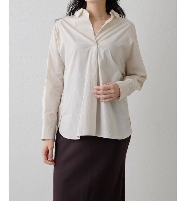 Drawing Numbers「【Drawing Numbers】スキッパーロングスリーブシャツ」|シャツ・ブラウス|