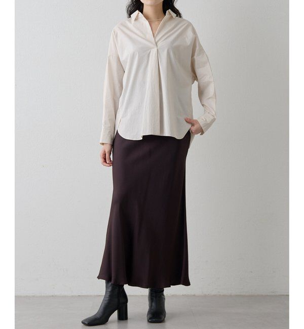 Drawing Numbers「【Drawing Numbers】スキッパーロングスリーブシャツ」|シャツ・ブラウス|