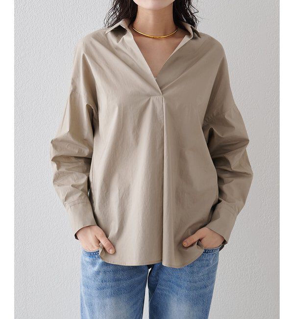 Drawing Numbers「【Drawing Numbers】スキッパーロングスリーブシャツ」|シャツ・ブラウス|