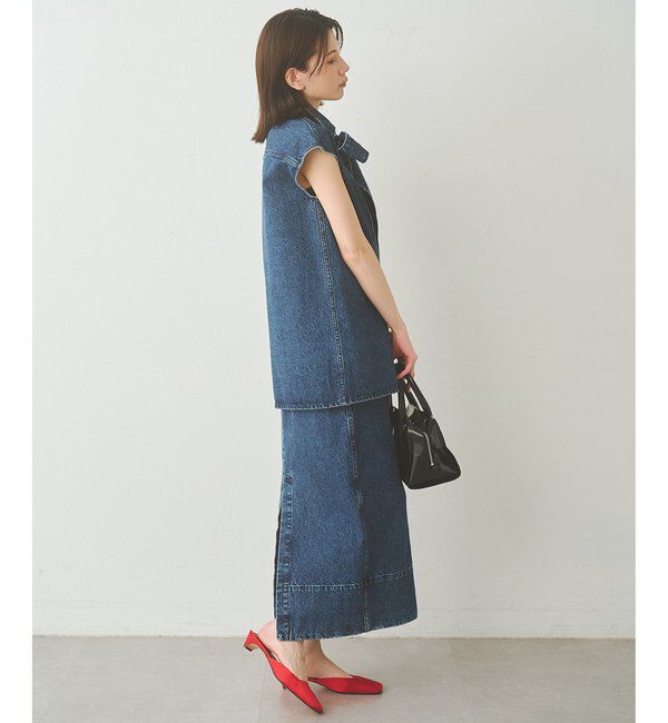  「デニムボウノースリーブシャツ」|シャツ・ブラウス|