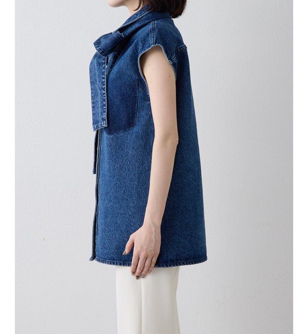  「デニムボウノースリーブシャツ」|シャツ・ブラウス|