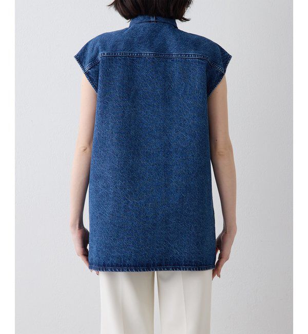  「デニムボウノースリーブシャツ」|シャツ・ブラウス|
