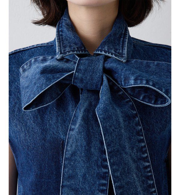  「デニムボウノースリーブシャツ」|シャツ・ブラウス|
