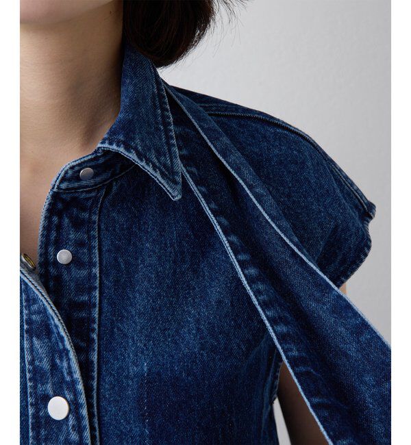  「デニムボウノースリーブシャツ」|シャツ・ブラウス|