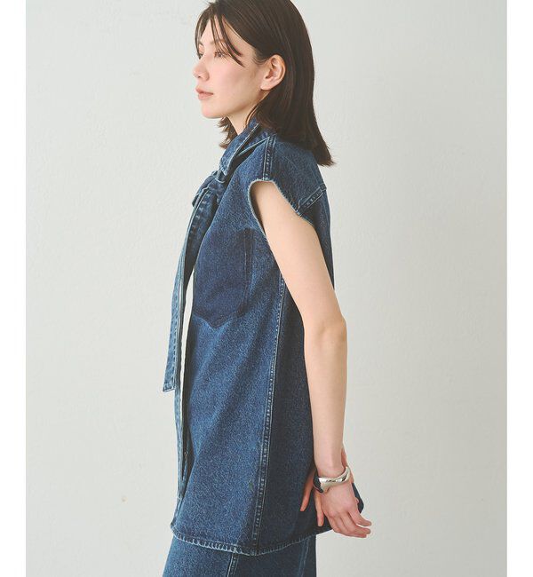  「デニムボウノースリーブシャツ」|シャツ・ブラウス|