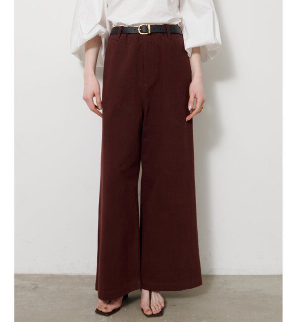  「ワンウォッシュチノパンツ」|チノ|バーガンディー