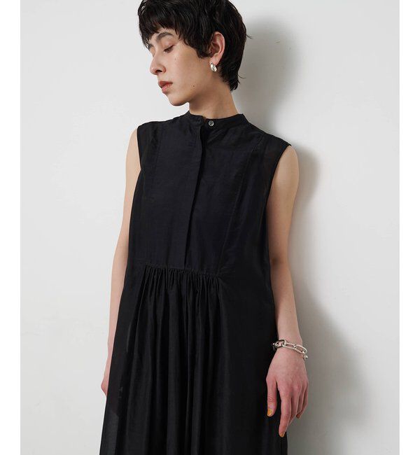  「シルクコットンギャザーワンピース」|ワンピース|