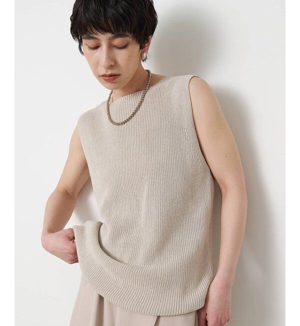  「ペーパーノースリーブニット」|ニット・セーター|