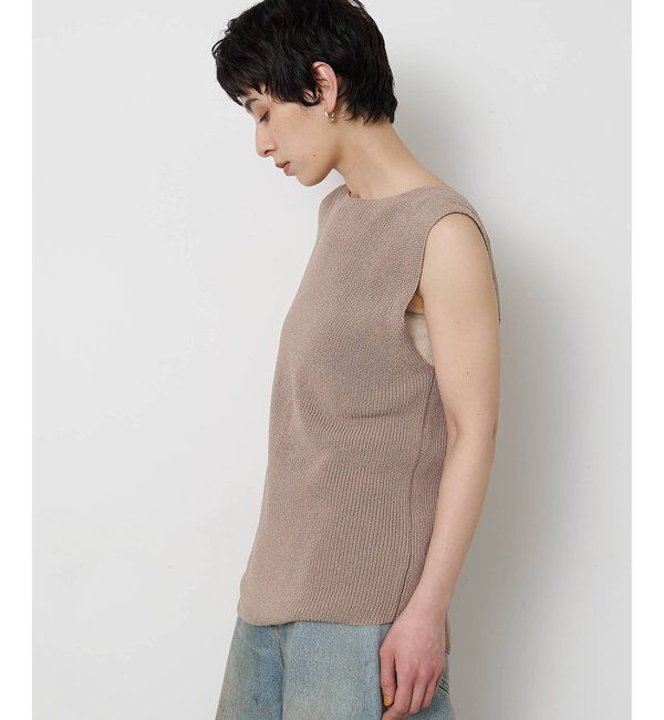  「ペーパーノースリーブニット」|ニット・セーター|