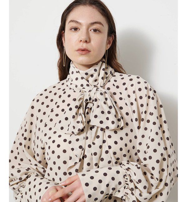  「ドットボウタイブラウス」|シャツ・ブラウス|