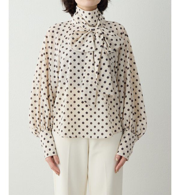  「ドットボウタイブラウス」|シャツ・ブラウス|