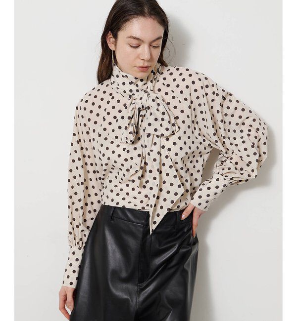  「ドットボウタイブラウス」|シャツ・ブラウス|