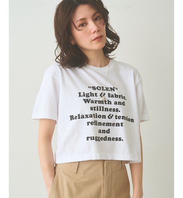  「レタリングTシャツ」|Tシャツ・カットソー|オフホワイト