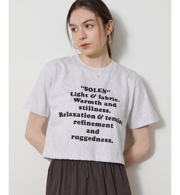  「レタリングTシャツ」|Tシャツ・カットソー|ライトグレー