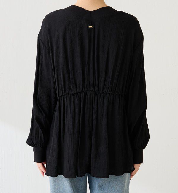  「《1枚で着映える》ギャザー切替シャツカーディガン」|シャツ・ブラウス|