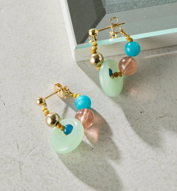  「【PAPILLONNER/パピヨネ】ミックスビーズピアス」|リング|