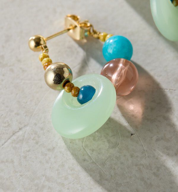  「【PAPILLONNER/パピヨネ】ミックスビーズピアス」|リング|