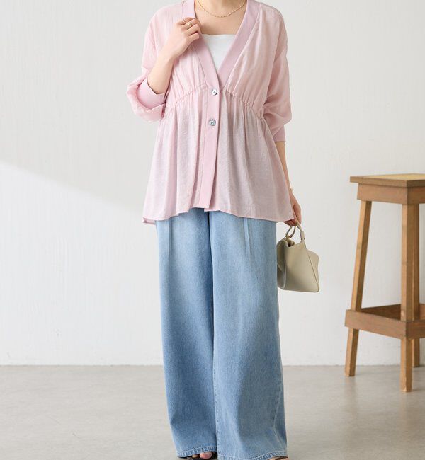  「【夏でも涼しいデニム】Q.anosライトオンスタックデニム」|デニム|