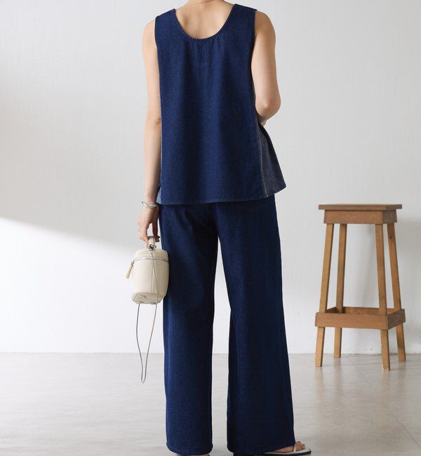  「【夏でも涼しいデニム】Q.anosライトオンスタックデニム」|デニム|