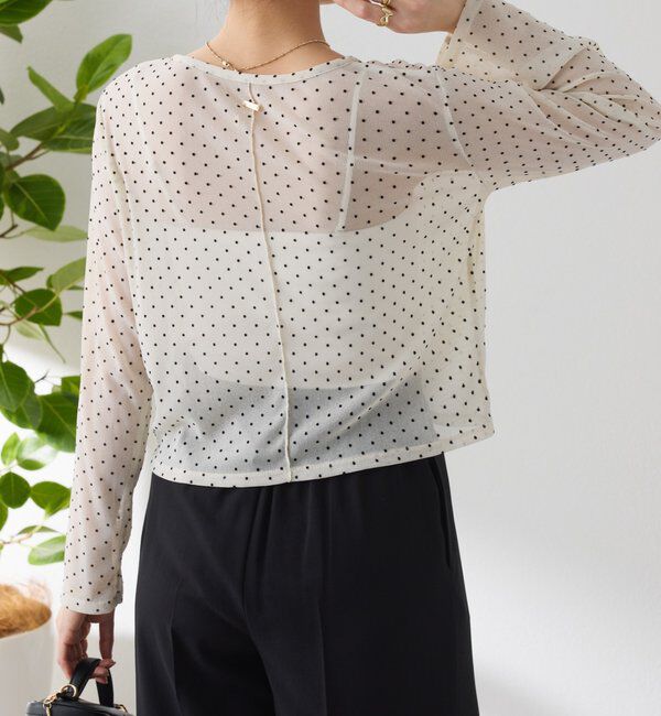  「【トレンドアイテム】シアードットカーディガン」|カーディガン|