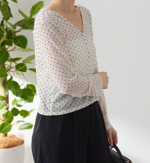  「【トレンドアイテム】シアードットカーディガン」|カーディガン|